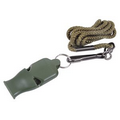 Olive Drab Pealess Safety Whistle